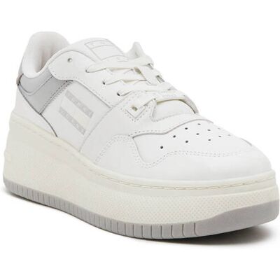 Tommy Jeans Skórzane sneakersy TJW RETRO BASKET FLATFORM PATENT ecru 38 Tommy Jeans Skórzane sneakersy TJW RETRO BASKET FLATFORM PATENT ecru 38