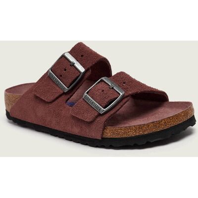 Birkenstock Klapki Arizona zamsz narrow fit bordowy 36 Birkenstock Klapki Arizona zamsz narrow fit bordowy 36