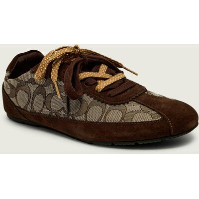 Coach Sneakersy zamsz brązowy 36 Coach Sneakersy zamsz brązowy 36