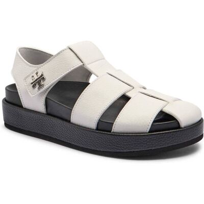 TORY BURCH Skórzane sandały KIRA biały 38 TORY BURCH Skórzane sandały KIRA biały 38