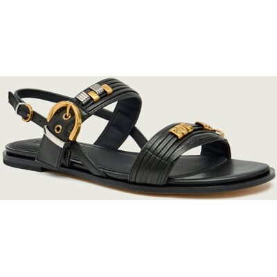 Pinko Skórzane sandały MILLY 08 czarny 40 Pinko Skórzane sandały MILLY 08 czarny 40