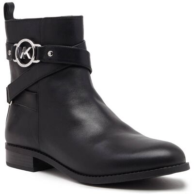 Michael Kors Skórzane botki RUBBER czarny 38,5 Michael Kors Skórzane botki RUBBER czarny 38,5