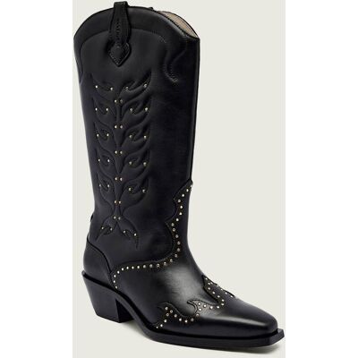AllSaints Skórzane kowbojki DOLLY czarny 37 AllSaints Skórzane kowbojki DOLLY czarny 37