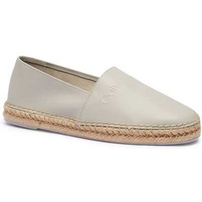 Calvin Klein Skórzane espadryle beżowy 44 Calvin Klein Skórzane espadryle beżowy 44