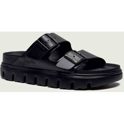 Birkenstock Skórzane klapki Arizona PAP Chunky BIRKENSTOCK X PAPILLIO narrow fit czarny 37 Birkenstock Skórzane klapki Arizona PAP Chunky BIRKENSTOCK X PAPILLIO narrow fit czarny 37