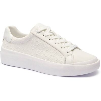 Calvin Klein Sneakersy z dodatkiem skóry biały 41 Calvin Klein Sneakersy z dodatkiem skóry biały 41