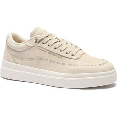 Tommy Hilfiger Skórzane sneakersy kremowy 38 Tommy Hilfiger Skórzane sneakersy kremowy 38