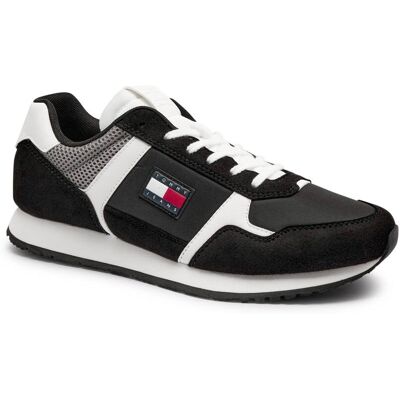 Tommy Jeans Sneakersy RUNNER CASUAL czarny 44 Tommy Jeans Sneakersy RUNNER CASUAL czarny 44