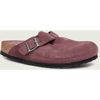 Birkenstock Mule Boston zamsz narrow fit bordowy 41 Birkenstock Mule Boston zamsz narrow fit bordowy 41