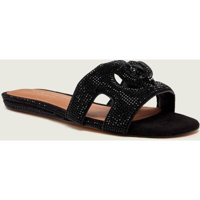 Kurt Geiger Klapki EAGLE zamsz czarny 39 Kurt Geiger Klapki EAGLE zamsz czarny 39