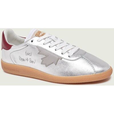 Dsquared2 Skórzane sneakersy Dsquared2 Rebels srebrny 40 Dsquared2 Skórzane sneakersy Dsquared2 Rebels srebrny 40