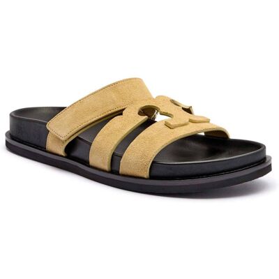 TORY BURCH Klapki INES zamsz beżowy 36 TORY BURCH Klapki INES zamsz beżowy 36