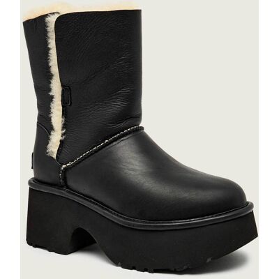 UGG Skórzane botki W ESMEE z dodatkiem wełny czarny 40 UGG Skórzane botki W ESMEE z dodatkiem wełny czarny 40