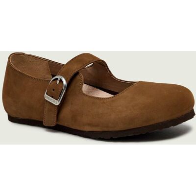 Birkenstock Skórzane baleriny Santa Clarita Mary Jane narrow fit beżowy 39 Birkenstock Skórzane baleriny Santa Clarita Mary Jane narrow fit beżowy 39