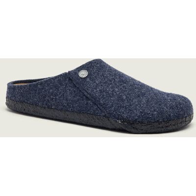 Birkenstock Wełniane mule Zermatt regular fit z dodatkiem skóry niebieski 46 Birkenstock Wełniane mule Zermatt regular fit z dodatkiem skóry niebieski 46