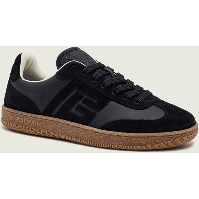 Balmain Skórzane sneakersy Swan zamsz czarny 36 Balmain Skórzane sneakersy Swan zamsz czarny 36