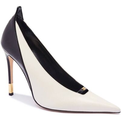 Elisabetta Franchi Skórzane szpilki ecru 36 Elisabetta Franchi Skórzane szpilki ecru 36