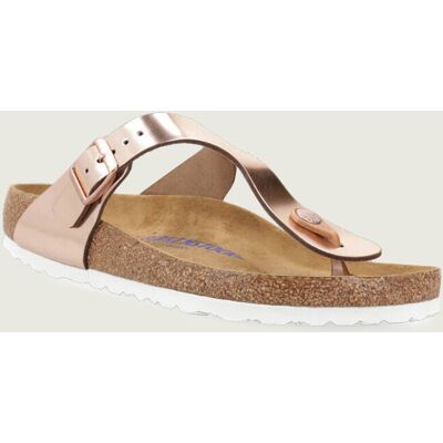 Birkenstock Skórzane japonki Gizeh regular fit różowe złoto 40 Birkenstock Skórzane japonki Gizeh regular fit różowe złoto 40
