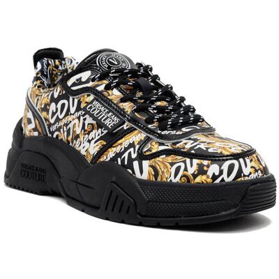 Versace Jeans Couture Skórzane sneakersy żółty 36 Versace Jeans Couture Skórzane sneakersy żółty 36
