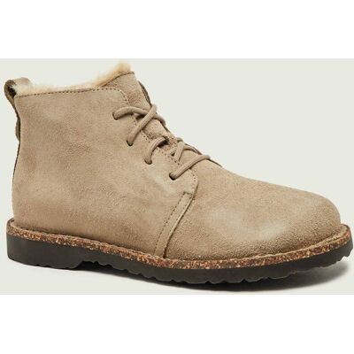 Birkenstock Botki Uppsala Mid zamsz z dodatkiem wełny narrow fit shearling beżowy 39 Birkenstock Botki Uppsala Mid zamsz z dodatkiem wełny narrow fit shearling beżowy 39