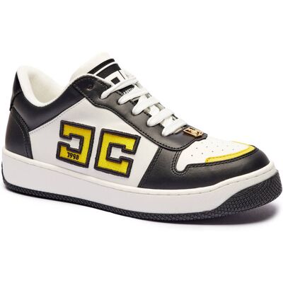 Elisabetta Franchi Skórzane sneakersy biały 40 Elisabetta Franchi Skórzane sneakersy biały 40