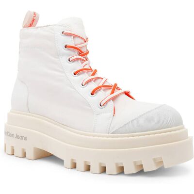 Calvin Klein Jeans Botki TOOTHY COMBAT BOOT SOFTNY z dodatkiem skóry kremowy 41 Calvin Klein Jeans Botki TOOTHY COMBAT BOOT SOFTNY z dodatkiem skóry kremowy 41