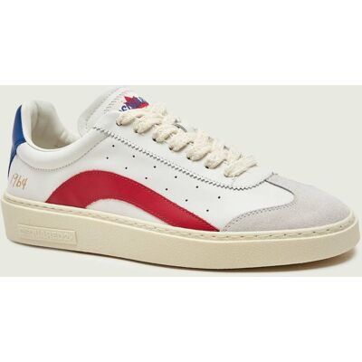 Dsquared2 Skórzane sneakersy Rider zamsz biały 44 Dsquared2 Skórzane sneakersy Rider zamsz biały 44