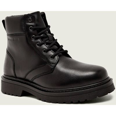Tommy Jeans Skórzane buty wysokie czarny 41 Tommy Jeans Skórzane buty wysokie czarny 41