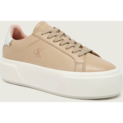 Calvin Klein Skórzane sneakersy beżowy 41 Calvin Klein Skórzane sneakersy beżowy 41