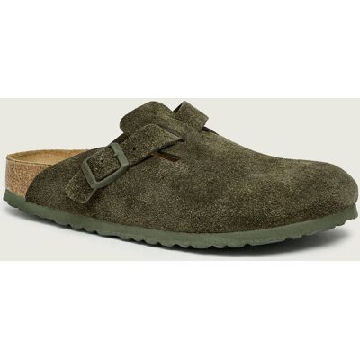 Birkenstock Mule Boston LEVE zamsz narrow fit oliwkowy 39 Birkenstock Mule Boston LEVE zamsz narrow fit oliwkowy 39