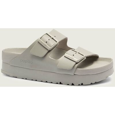 Birkenstock Skórzane klapki Arizona Flex Birkenstock x Papillio narrow fit szary 38 Birkenstock Skórzane klapki Arizona Flex Birkenstock x Papillio narrow fit szary 38