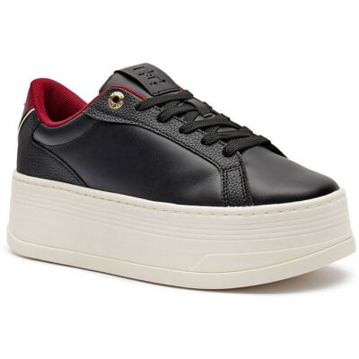 Tommy Hilfiger Sneakersy z dodatkiem skóry czarny 41 Tommy Hilfiger Sneakersy z dodatkiem skóry czarny 41