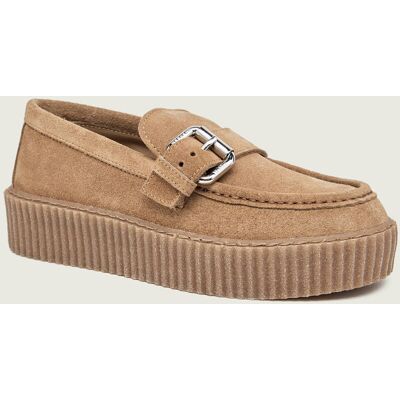 Weekend MaxMara Loafersy Wkanavetta zamsz beżowy 40 Weekend MaxMara Loafersy Wkanavetta zamsz beżowy 40