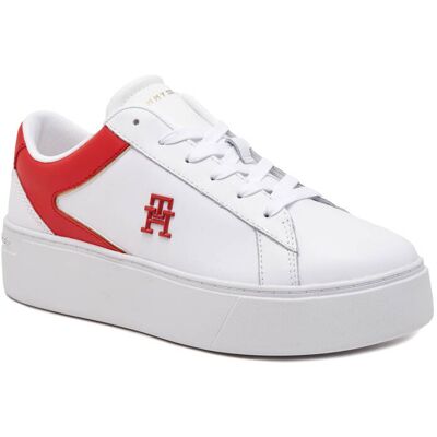 Tommy Hilfiger Skórzane sneakersy TH PLATFORM COURT biały 39 Tommy Hilfiger Skórzane sneakersy TH PLATFORM COURT biały 39