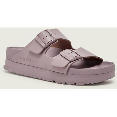 Birkenstock Skórzane klapki Arizona Flex Platform Birkenstock x Papillio narrow fit fioletowy 38 Birkenstock Skórzane klapki Arizona Flex Platform Birkenstock x Papillio narrow fit fioletowy 38
