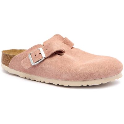 Birkenstock Mule Boston SFB LEVE narrow fit soft footbed zamsz różowy 37 Birkenstock Mule Boston SFB LEVE narrow fit soft footbed zamsz różowy 37