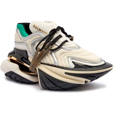 Balmain Sneakersy UNICORN WAVE z dodatkiem skóry multikolor 38 Balmain Sneakersy UNICORN WAVE z dodatkiem skóry multikolor 38