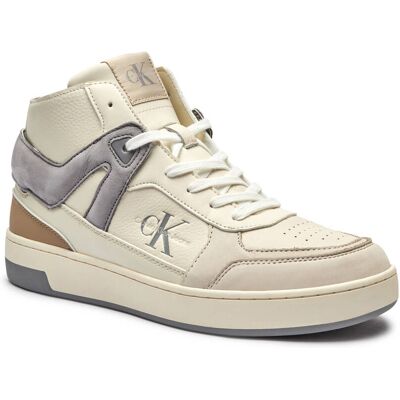 Calvin Klein Jeans Skórzane sneakersy ecru 40 Calvin Klein Jeans Skórzane sneakersy ecru 40