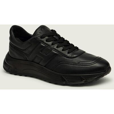 Hogan Skórzane sneakersy HYPERLIGHT ALLACCIATO H czarny 41 Hogan Skórzane sneakersy HYPERLIGHT ALLACCIATO H czarny 41
