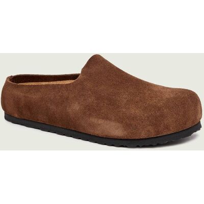 Birkenstock Mule Amsterdam Wrapped zamsz regular fit brązowy 42 Birkenstock Mule Amsterdam Wrapped zamsz regular fit brązowy 42