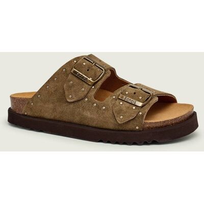 Scholl Klapki BEATRIZ zamsz khaki 40 Scholl Klapki BEATRIZ zamsz khaki 40