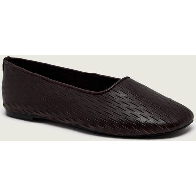 Calvin Klein Skórzane baleriny bordowy 41 Calvin Klein Skórzane baleriny bordowy 41