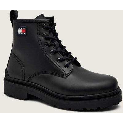 Tommy Jeans Skórzane buty wysokie czarny 42 Tommy Jeans Skórzane buty wysokie czarny 42