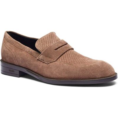 Boss BLACK Loafersy Tayil zamsz beżowy 45 Boss BLACK Loafersy Tayil zamsz beżowy 45