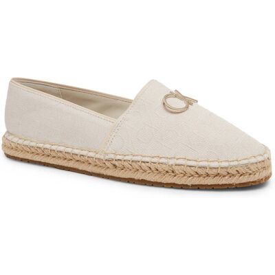 Calvin Klein Espadryle z dodatkiem skóry kremowy 36 Calvin Klein Espadryle z dodatkiem skóry kremowy 36