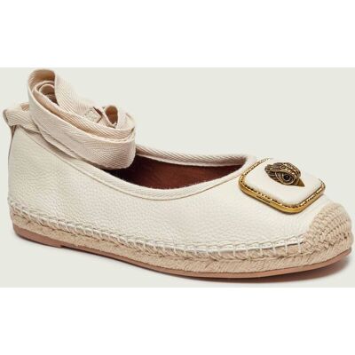 Kurt Geiger Skórzane espadryle PIMLICO beżowy 37 Kurt Geiger Skórzane espadryle PIMLICO beżowy 37