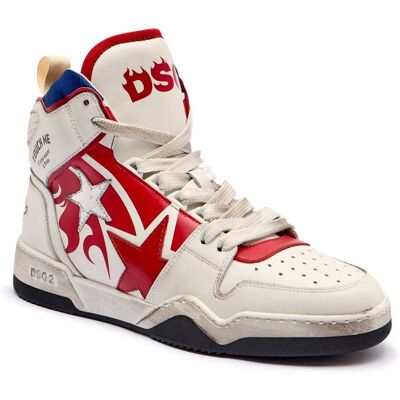 Dsquared2 Skórzane sneakersy biały 41 Dsquared2 Skórzane sneakersy biały 41