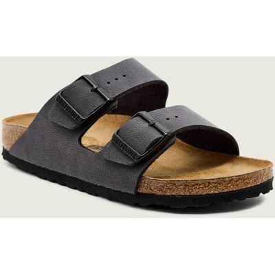 Birkenstock Klapki Arizona narrow fit z dodatkiem skóry grafitowy 38 Birkenstock Klapki Arizona narrow fit z dodatkiem skóry grafitowy 38