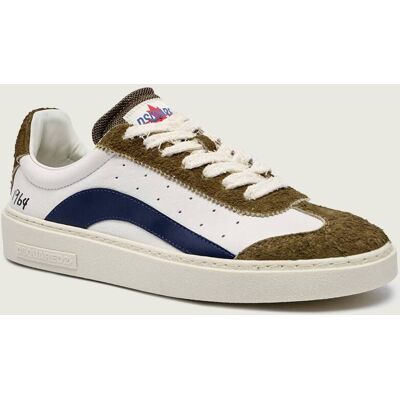 Dsquared2 Skórzane sneakersy Rider zamsz biały 42 Dsquared2 Skórzane sneakersy Rider zamsz biały 42