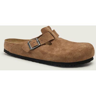 Birkenstock Mule Boston regular fit zamsz brązowy 40 Birkenstock Mule Boston regular fit zamsz brązowy 40